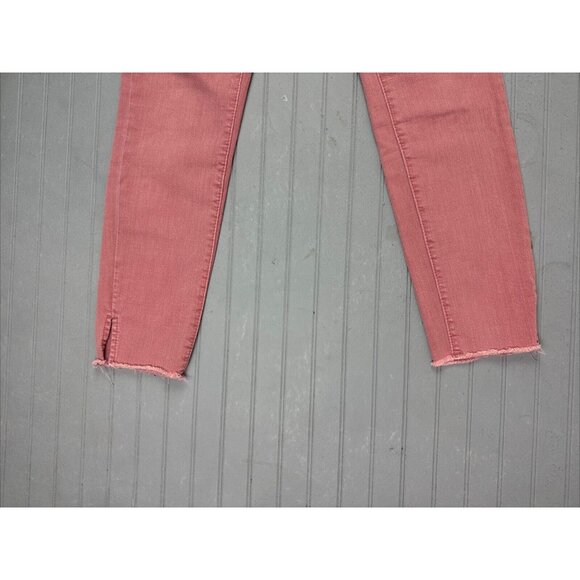 Universal Thread Size 4 27 Womens Jeans Mid Rise Skinny Faded Red Raw Ve… - Picture 2 of 5